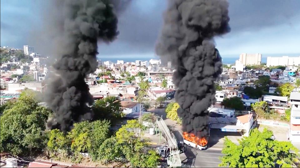 Rauchsäulen über Mexiko