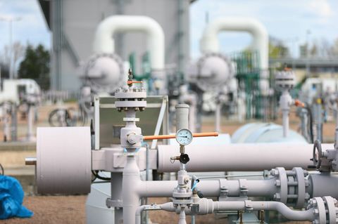 Gelände eines Gasspeichers in Peißen in Sachen-Anhalt: Extrem niedrige Füllstände