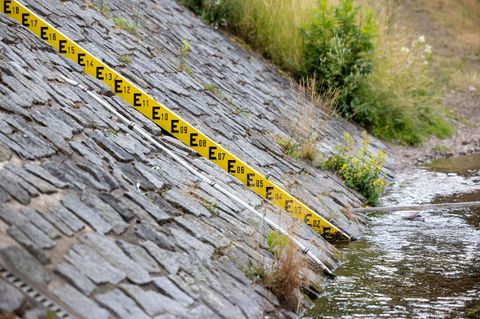 Wegen des Tauwetters steigen in Thüringen die Wasserstände. (Symbolbild) Foto: Michael Reichel/dpa