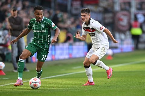 Fällt vorerst aus: Werder-Profi Felix Agu. (Archivbild) Foto: Carmen Jaspersen/dpa