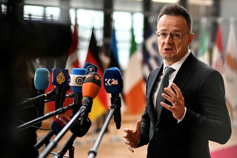 Ungarns Außenminister Szijjarto am Montag in Brüssel