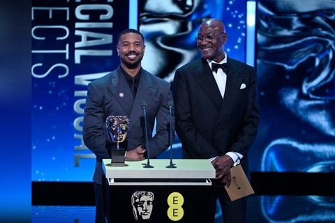 Michael B. Jordan (links) war bei den BAFTA-Awards für seine Rolle in "Sinners" als bester Hauptdarsteller nominiert.