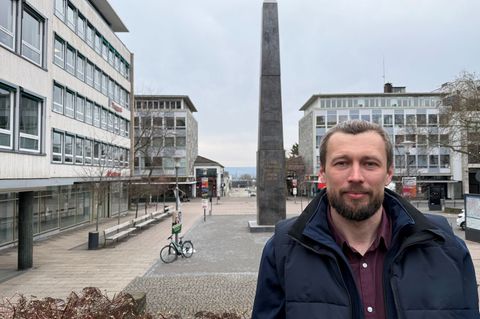 Andrii Katrych hilft aus Kassel mit Hilfslieferungen und Projekten der Ukraine. Foto: Nicole Schippers/dpa