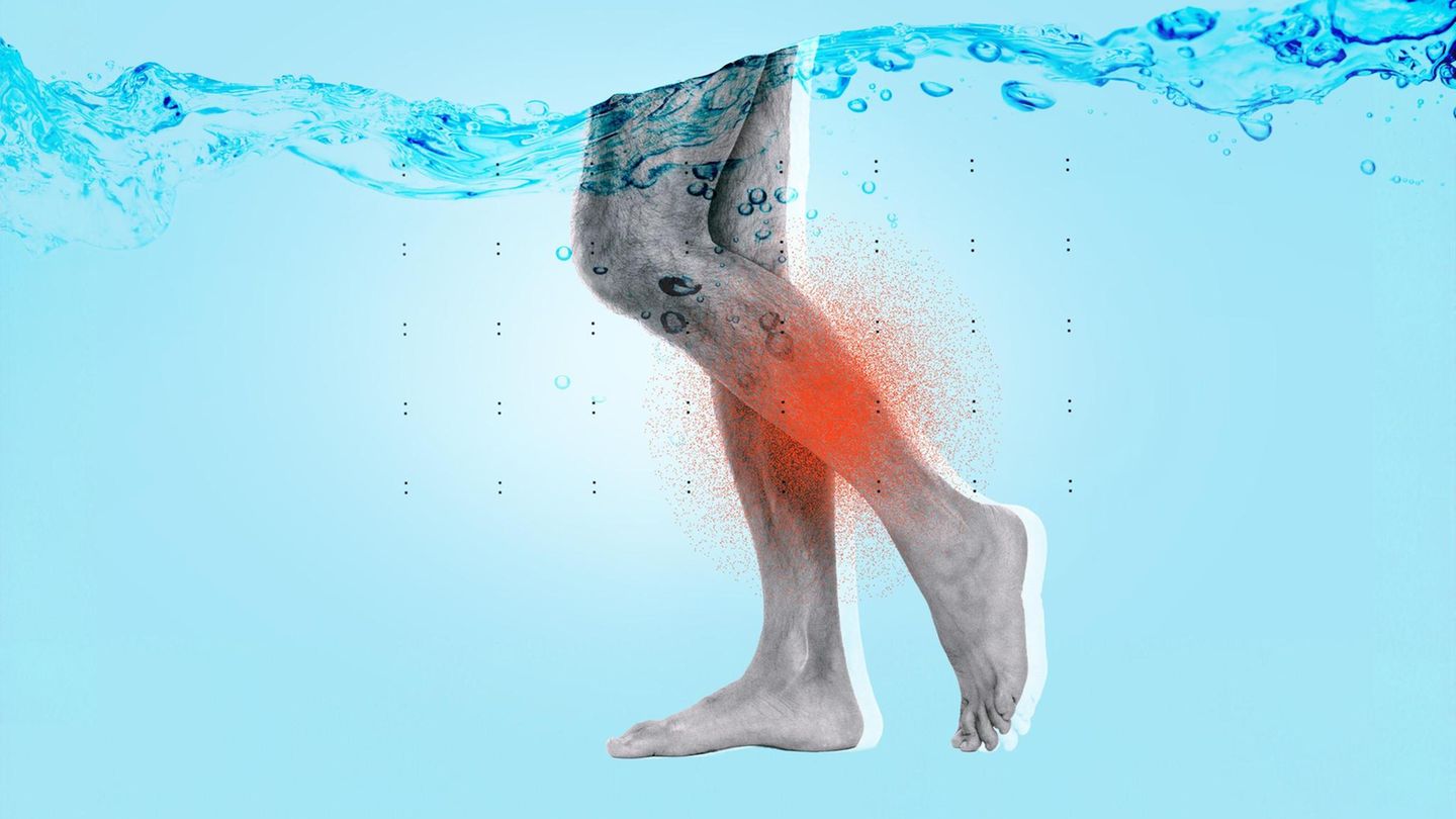 Illustration: Beine unter Wasser – Bad in der Ostsee