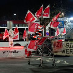 So sah es beim Warnstreik-Tag am 2. Februar aus, so ähnlich dürfte es bald wieder aussehen. Foto: Henning Kaiser/dpa