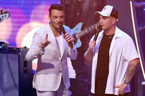 Beruflich und privat ein Team: Im August 2024 begrüßte Giovanni Zarrella (l.) Pietro Lombardi in seiner ZDF-Sendung "Die Giova