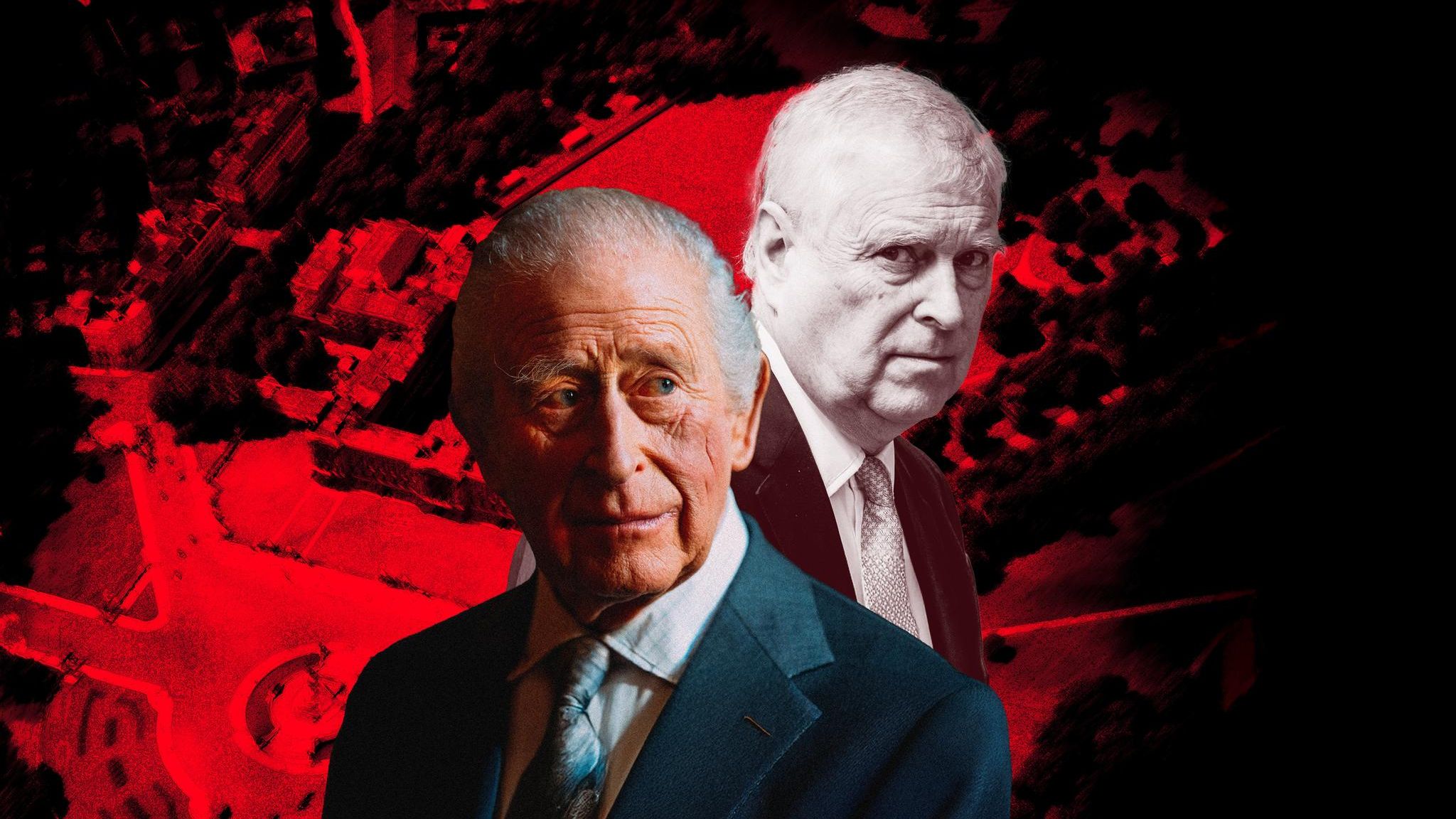 Montage: King Charles III und Prinz Andrew