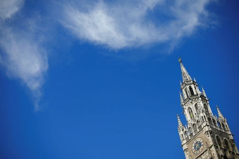 Rathausturm an Münchner Marienplatz