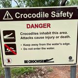 Wildtiere Krokodil-Warnschild Australien