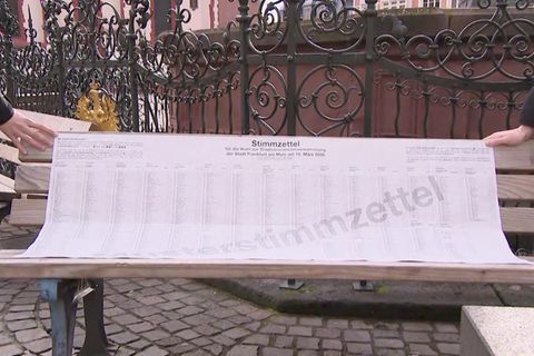 Fast 1,5m breit – Dieser XXL-Wahlzettel sorgt für Aufsehen