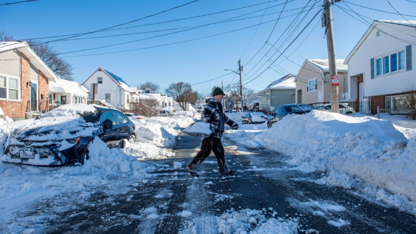 Schneeräumer in Revere, Massachusetts