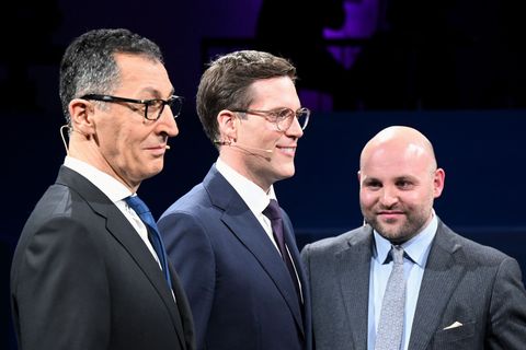 Vor dem Triell wurde freundlich gelächelt - und auch die Debatte blieb weitgehend sachlich. Foto: Bernd Weißbrod/dpa