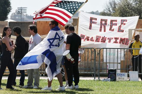 Proteste auf dem UCLA-Campus im Jahr 2024