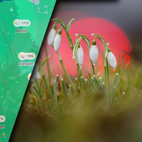 Wetter am Mittwoch Karte und Symbolbild