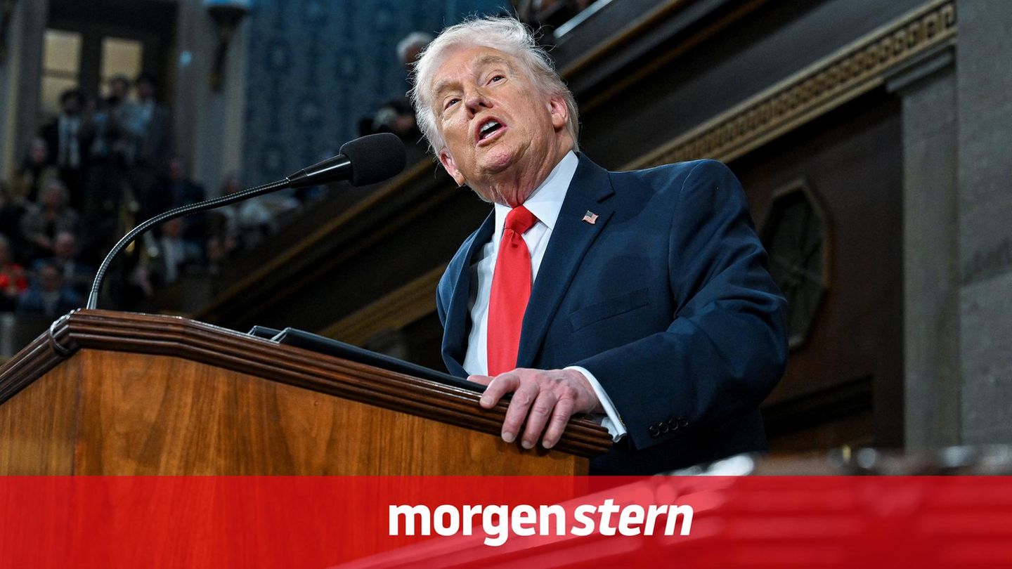 Donald Trump bei seiner Rede zur Lage der Nation vor dem Kongress