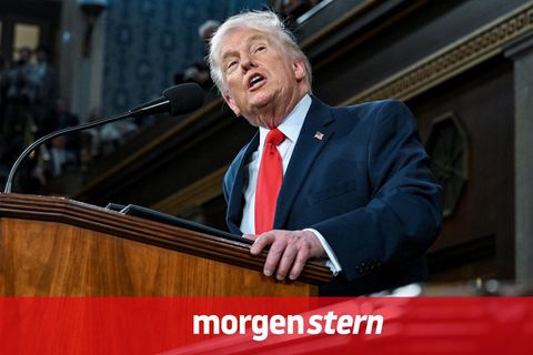 Donald Trump bei seiner Rede zur Lage der Nation vor dem Kongress