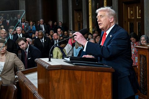 Donald Trump bei der Rede zur Lage der Nation