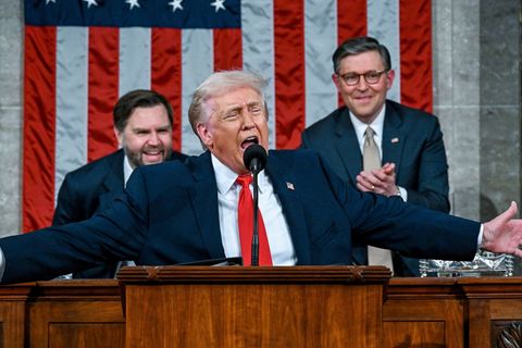 Trump hält Rede zur Lage der Nation vor dem Kongress. Foto: Kenny Holston/Pool The New York Times/AP/dpa