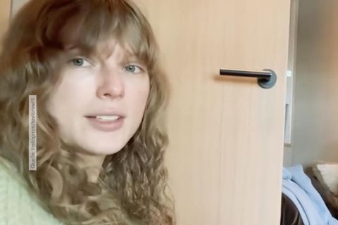 Taylor Swift bei der Aufnahme ihres Songs "Opalite".