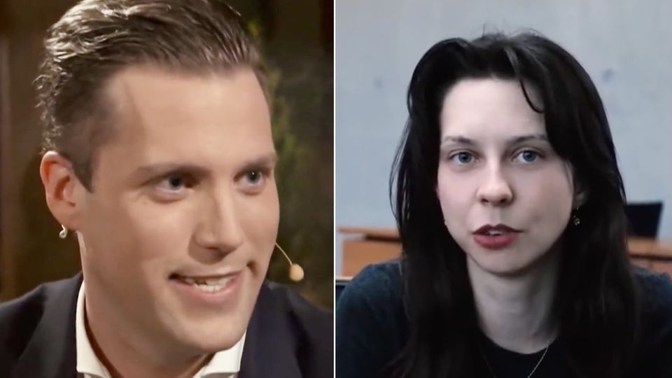 CDU-Spitzenkandidat Manuel Hagel und Grünen-Abgeordnete Zoe Mayer