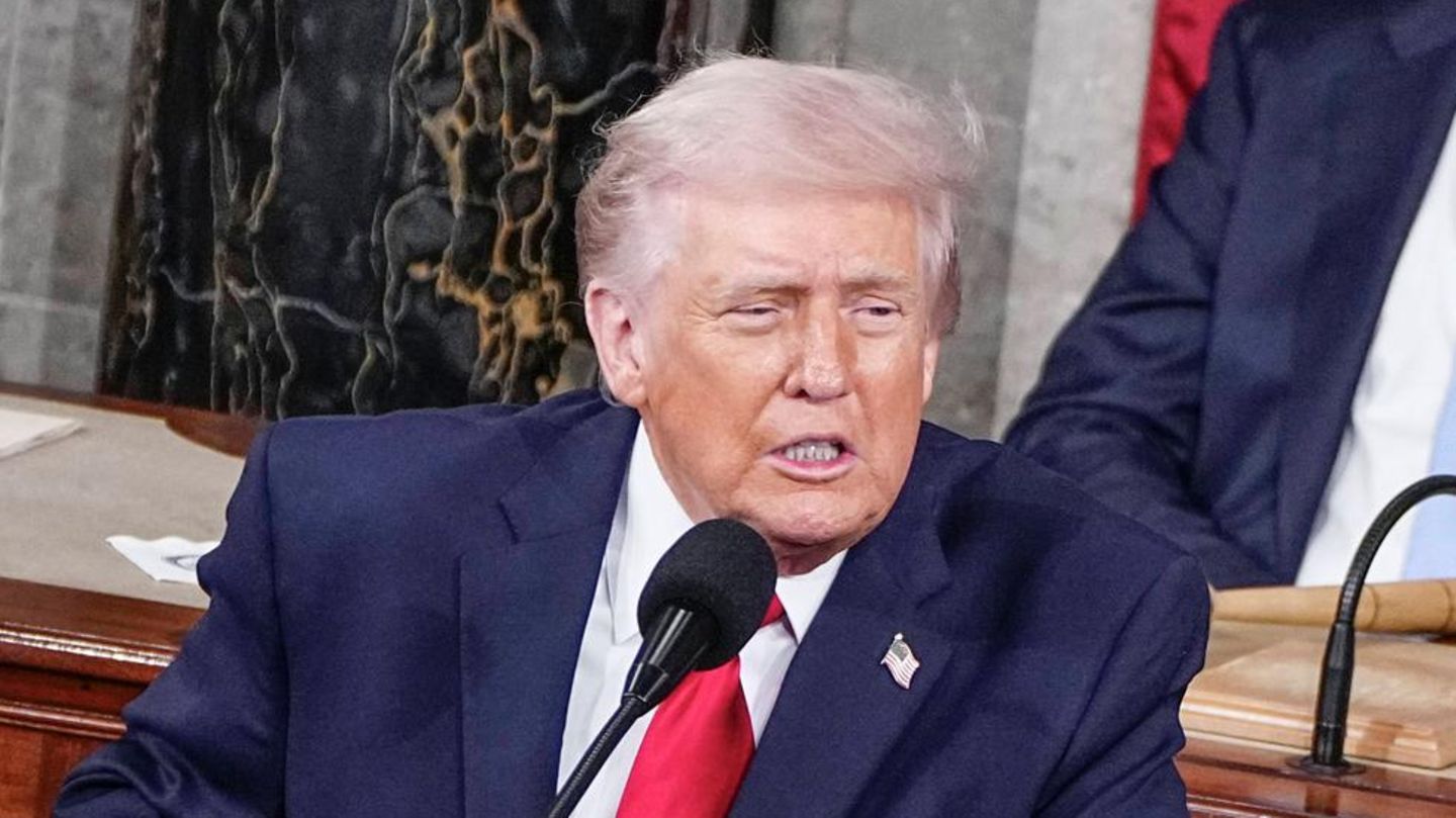 Donald Trump hält im US-Kongress seine Rede zur Lage der Nation