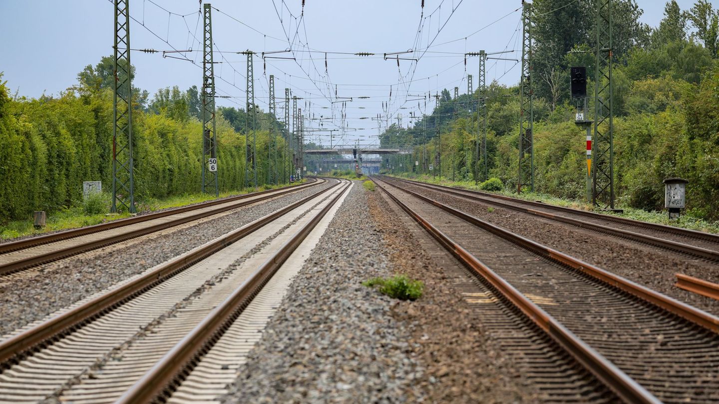 Die Bahnstrecke wurde nach dem Brandbombenfund vorübergehend gesperrt.(Archivbild) Foto: Christoph Reichwein/dpa
