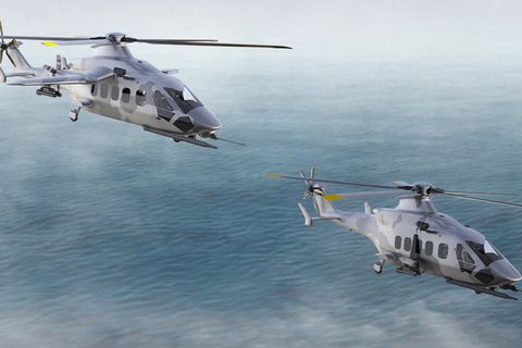 Rechts die konventionelle Variante, links der Hybrid aus Flugzeug und Hubschrauber