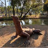 Waran-Statue im Lumphini-Park in Bangkok