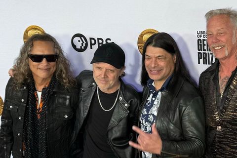 Die Mitglieder von Metallica bei einem Event 2024.