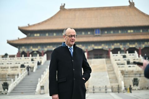 Merz in der Verbotenen Stadt in Peking