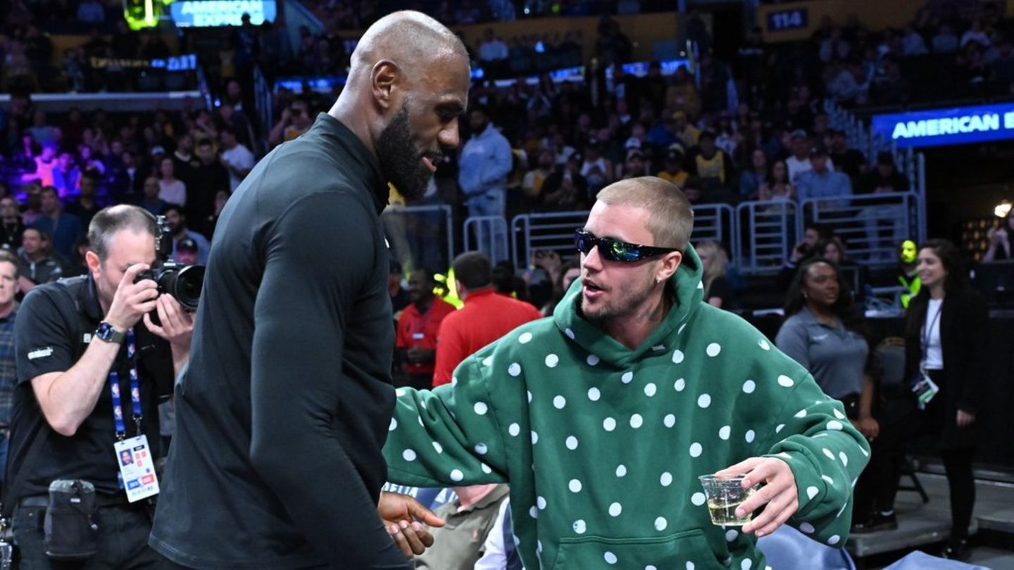 Justin Bieber und LeBron James: Die Fans feiern die beiden Superstars