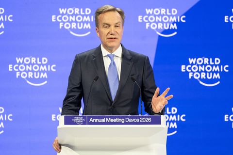 Im Januar leitete Børge Brende noch das Weltwirtschaftsforum in Davos. (Archivbild) Foto: Laurent Gillieron/KEYSTONE/dpa