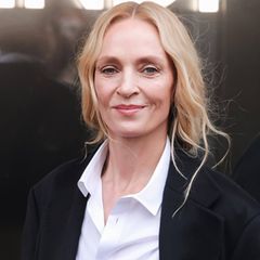 Uma Thurman hat sich in Mailand gezeigt.