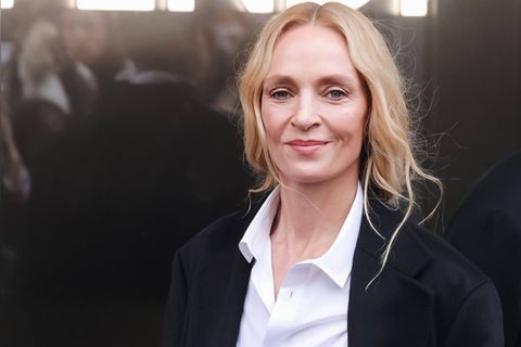 Uma Thurman hat sich in Mailand gezeigt.