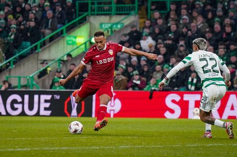 Nationalspieler Jamie Leweling erzielte im Hinspiel einen der vier Stuttgarter Treffer gegen Celtic Glasgow