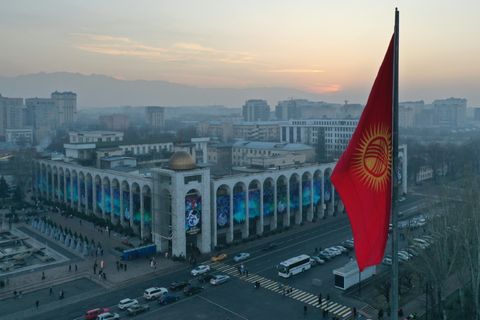 Blick über die kirgisische Hauptstadt Bischkek