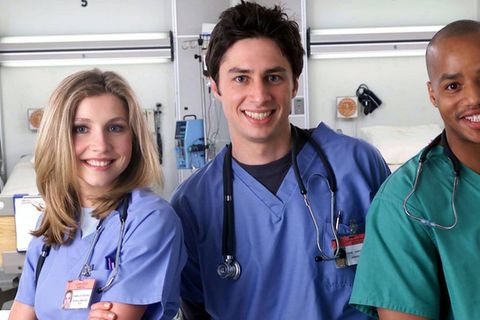 Sarah Chalke, Zach Braff und Donald Faison (v.l.n.r.) in "Scrubs - Die Anfänger".