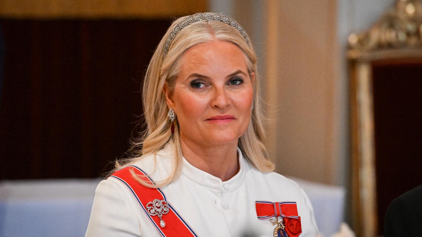 Kronprinzessin Mette-Marit bei einem Gala-Dinner