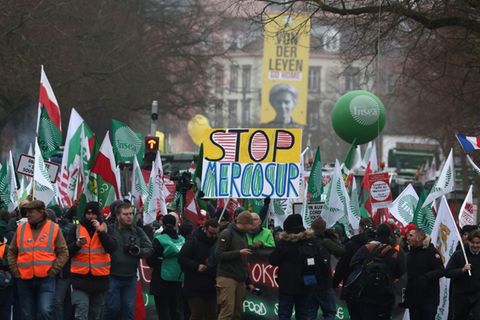 Proteste gegen das Mercosur-Abkommen im Januar in Straßburg