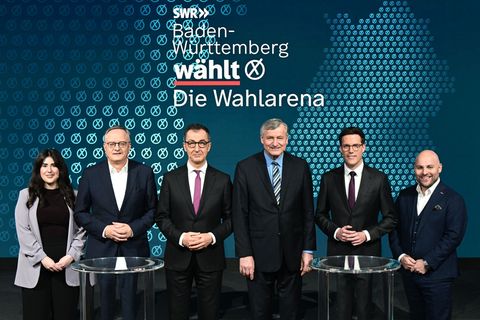 Die Sendung ist einer der Höhepunkte des Wahlkampfs. Foto: Bernd Weißbrod/dpa