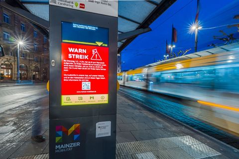 In vielen Orten in Rheinland-Pfalz wird der Nahverkehr bestreikt. (Archivfoto) Foto: Andreas Arnold/dpa