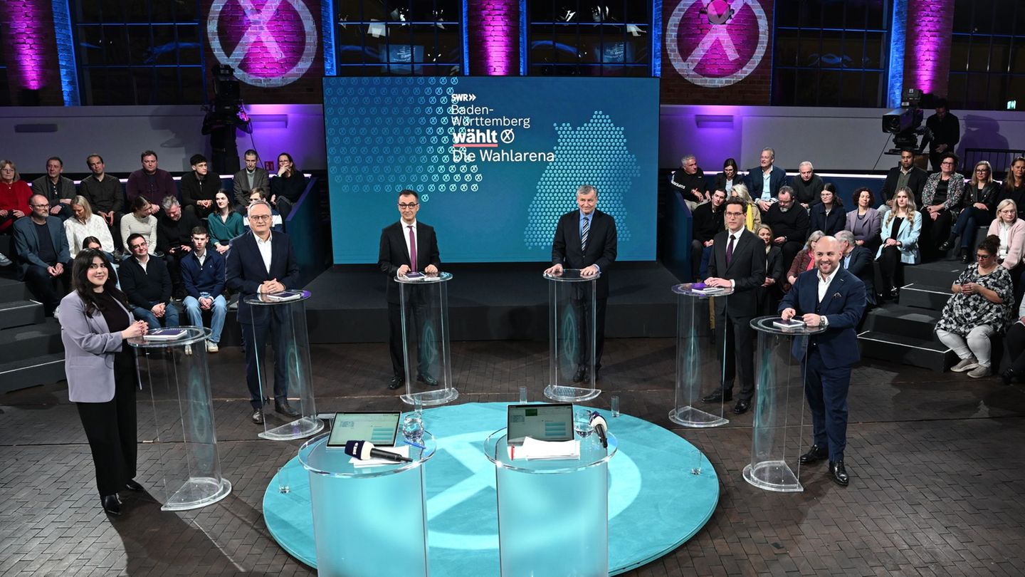 "Wahlarena" im SWR: Wie viele Menschen haben eingeschaltet? Foto: Bernd Weißbrod/dpa