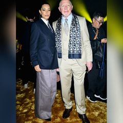 Bei der Boss-Fashionshow in Mailand gehörten Lilian de Carvalho Monteiro und Boris Becker zu den Gästen.