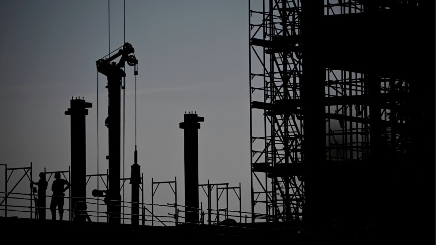 Arbeiter auf einer Baustelle