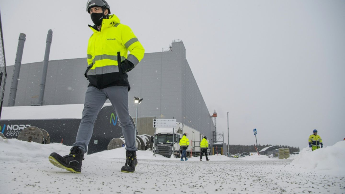 Northvolt-Fabrik im schwedischen Skelleftea im Februar 2022
