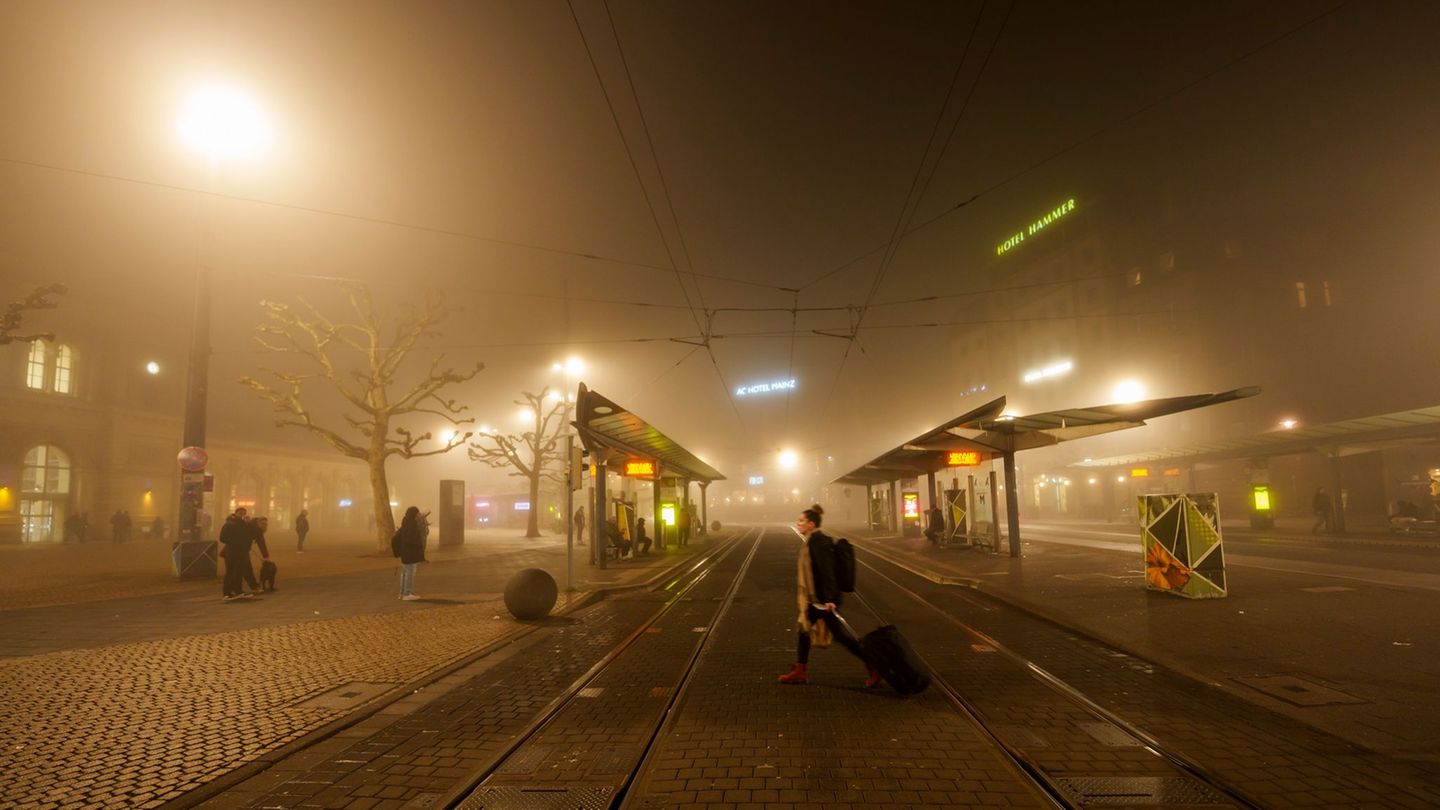 Die Haltestellen am Hauptbahnhof in Mainz werden nur von wenigen Verkehrsmitteln des öffentlichen Personen-Nahverkehr (ÖPNV) ang
