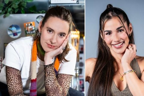 Malou Lovis (li.) und Sarah Engels wollen zum ESC 2026.