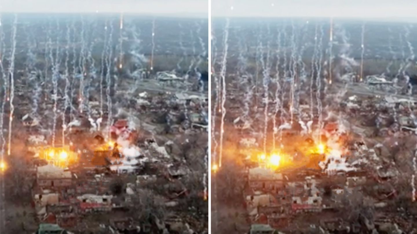 Ukrainekrieg: Russische Armee überzieht Stadt offenbar mit Phosphor-Regen