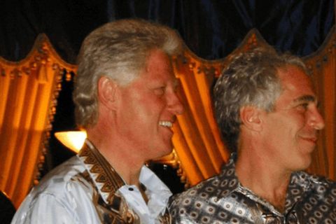 Bill Clinton und Jeffrey Epstein auf einem der veröffentlichten Bilder.