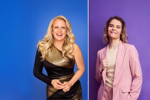 "Eurovision Song Contest 2026 - Das Deutsche Finale": Barbara Schöneberger (l.) und Hazel Brugger führen durch die Show.